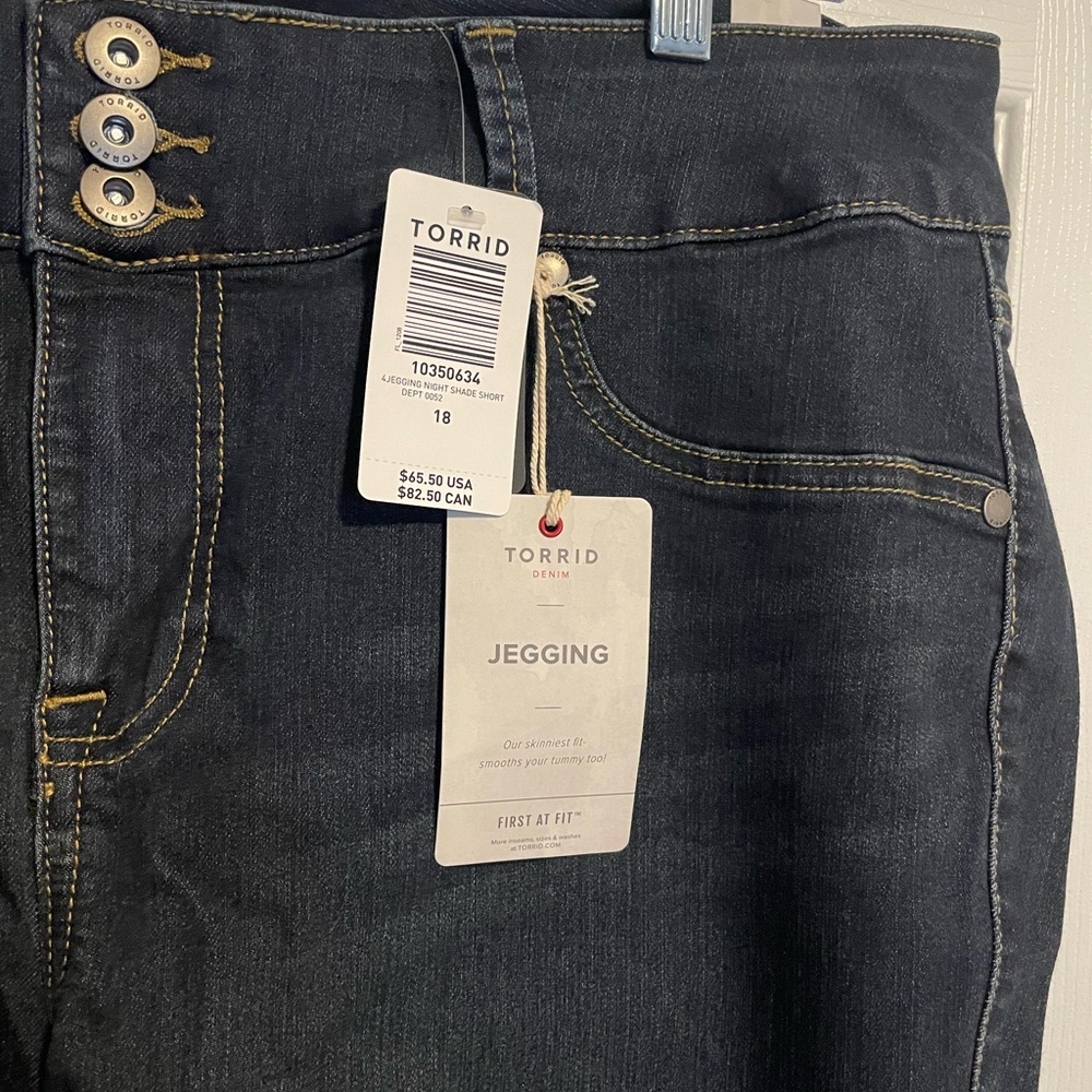 Plus Size Dark Wash Skinny Jeans - Picture 2 of 3